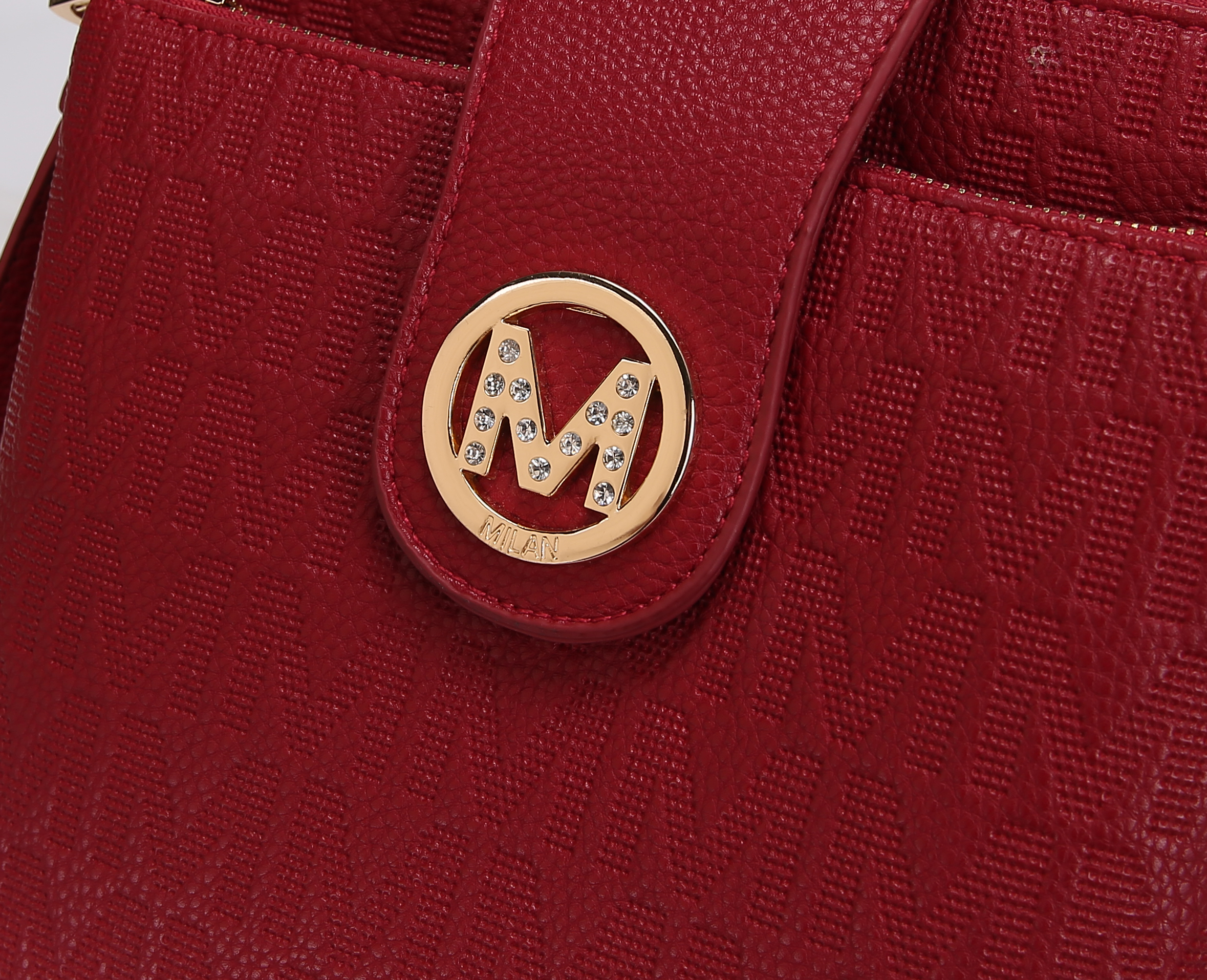 MKF Collection Nobella Crossbody Bag - Vegan Leather Messenger Purse For Women (Wine, Small)