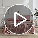EVERLY Linen California King Sheets Set, 100% Stonewashed French Linen Bed Sheets Deep Pocket Sheets, 4 Pieces (1 Flat Sheet, 1 Fitted Sheet, 2 Pillowcases) Natural Flax Bedding Set-Pink