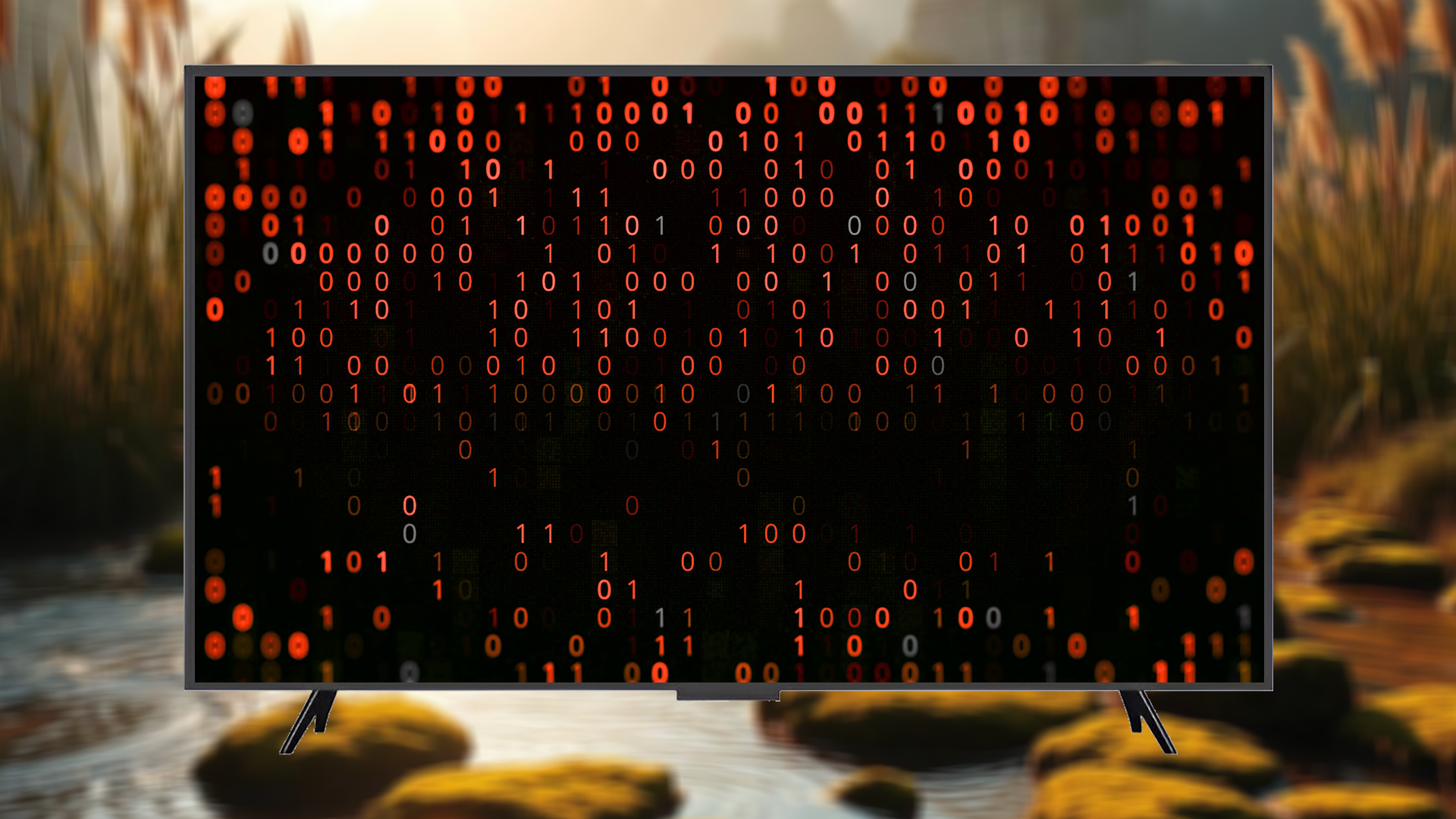 Matrix Code Rain Glitchfall - Digital Stream with a Weather Panel - App ...