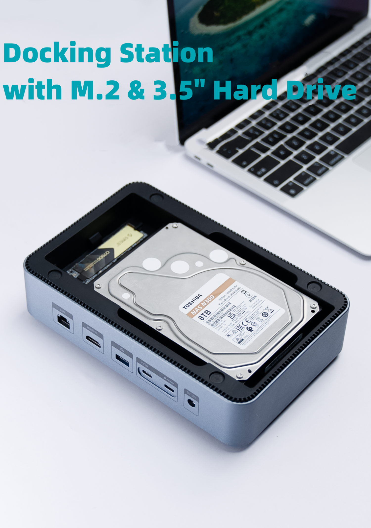 Docking Station Dual Bay Per HDD IDE E SATA 2.5/3.5 Pollici – USB 3.0, Lettore Di Schede E Clonazione, Alimentazione UE