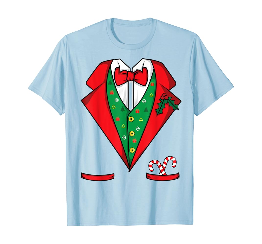 Christmas tuxedo t shirt Clearance