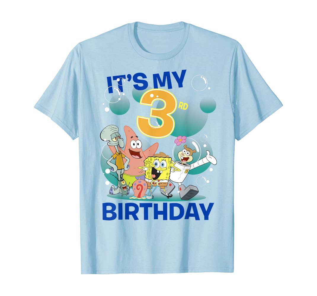 Spongebob 3rd birthday shirt Clearance