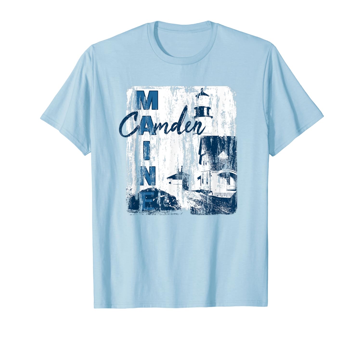 Amazon Com Camden Maine Shirt Vintage Lighthouse Tee Clothing