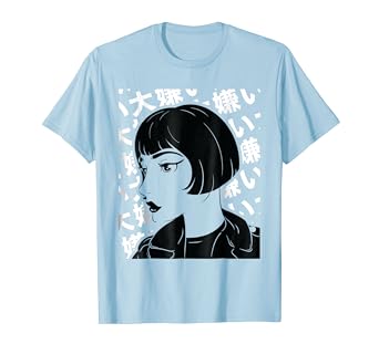 Amazon Com 80s Anime Girl Nu Goth Pastel Goth Aesthetic Manga T