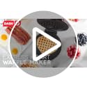 Dash Express Waffle Maker -Electric Waffle Maker for Creative Homemade Treats - Dual Nonstick Cooking Surfaces, Easy Food Release & Quick Cleanup - Compact, Space-Saving Design - 8 Inches - Red Heart