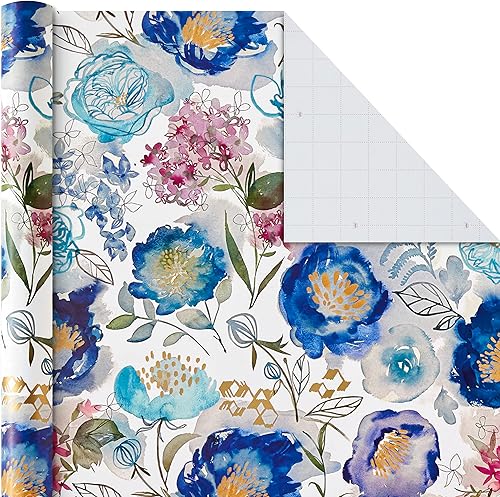 Miniatura 7 de Hallmark Papel de regalo para todas las ocasiones con líneas de corte en la parte posterior, lunares y rayas (paquete de 6), paquete de 6 unidades,