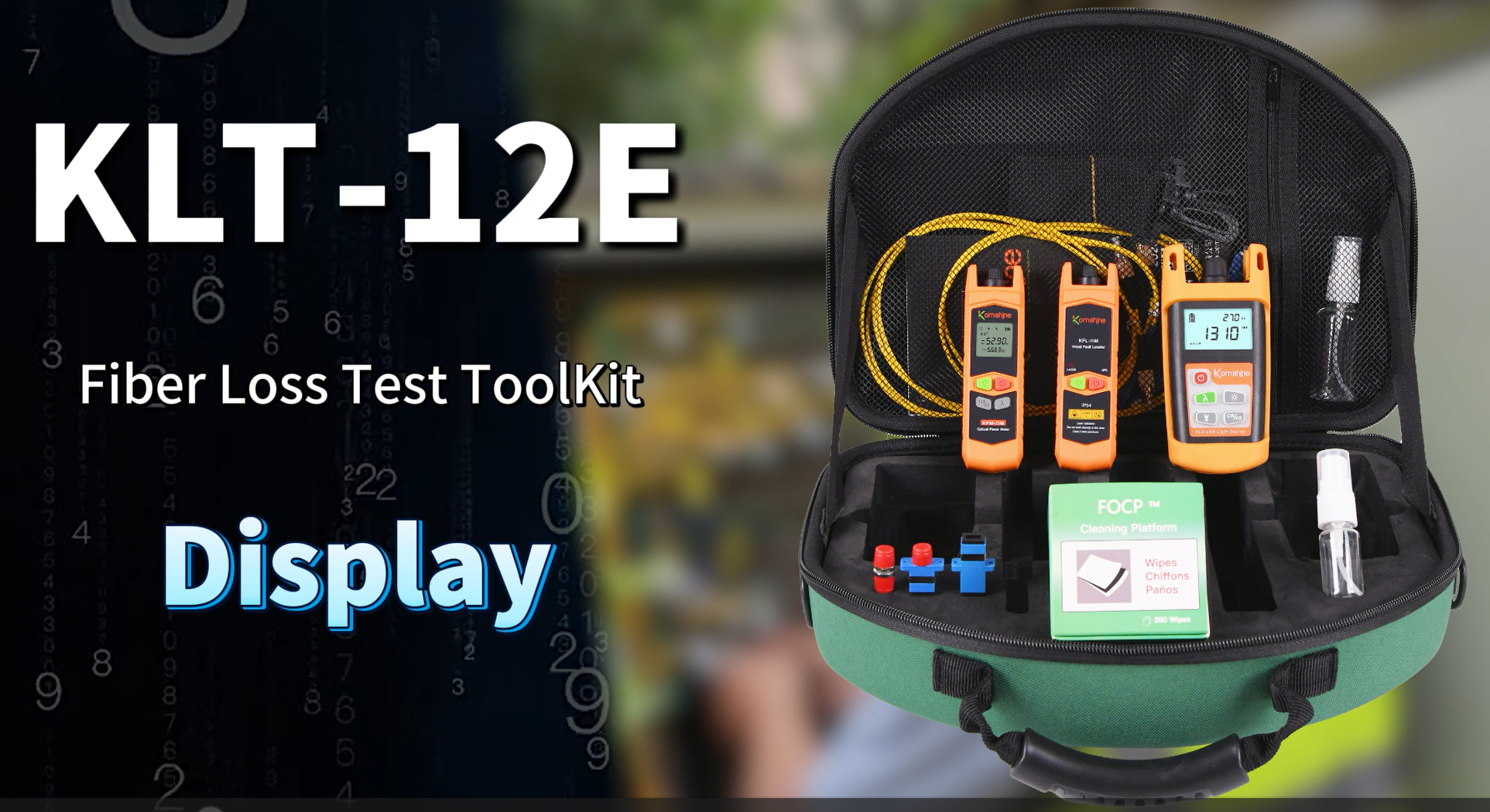 Optical Fiber FTTH Loss Tester Kit Komshine KLT-12E Fiber Toolkit