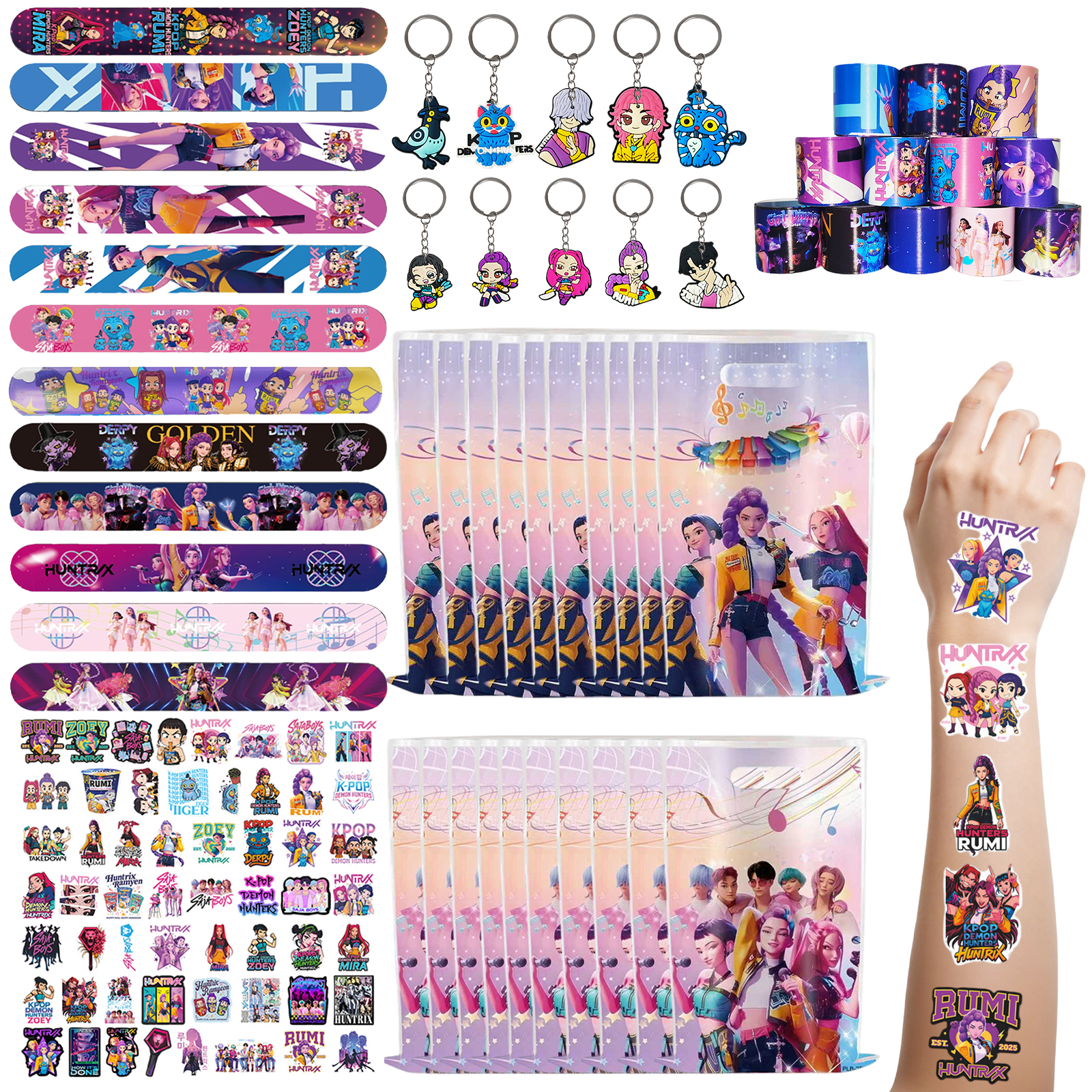 24 Cadeaux Anniversaire – Calendrier Box – Figurines, Porte-Clés, Bracelets, Colliers, Badges – Lot Surprise Pour Invités
