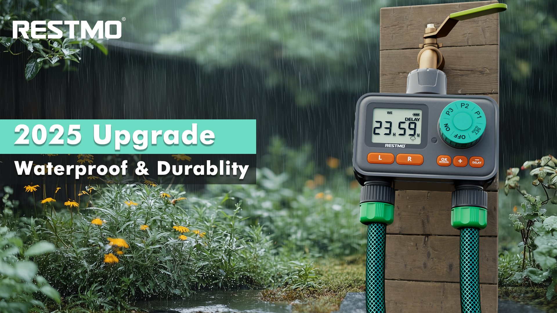 Amazon.com : RESTMO 2-Zone Sprinkler Timer with 3 Separate