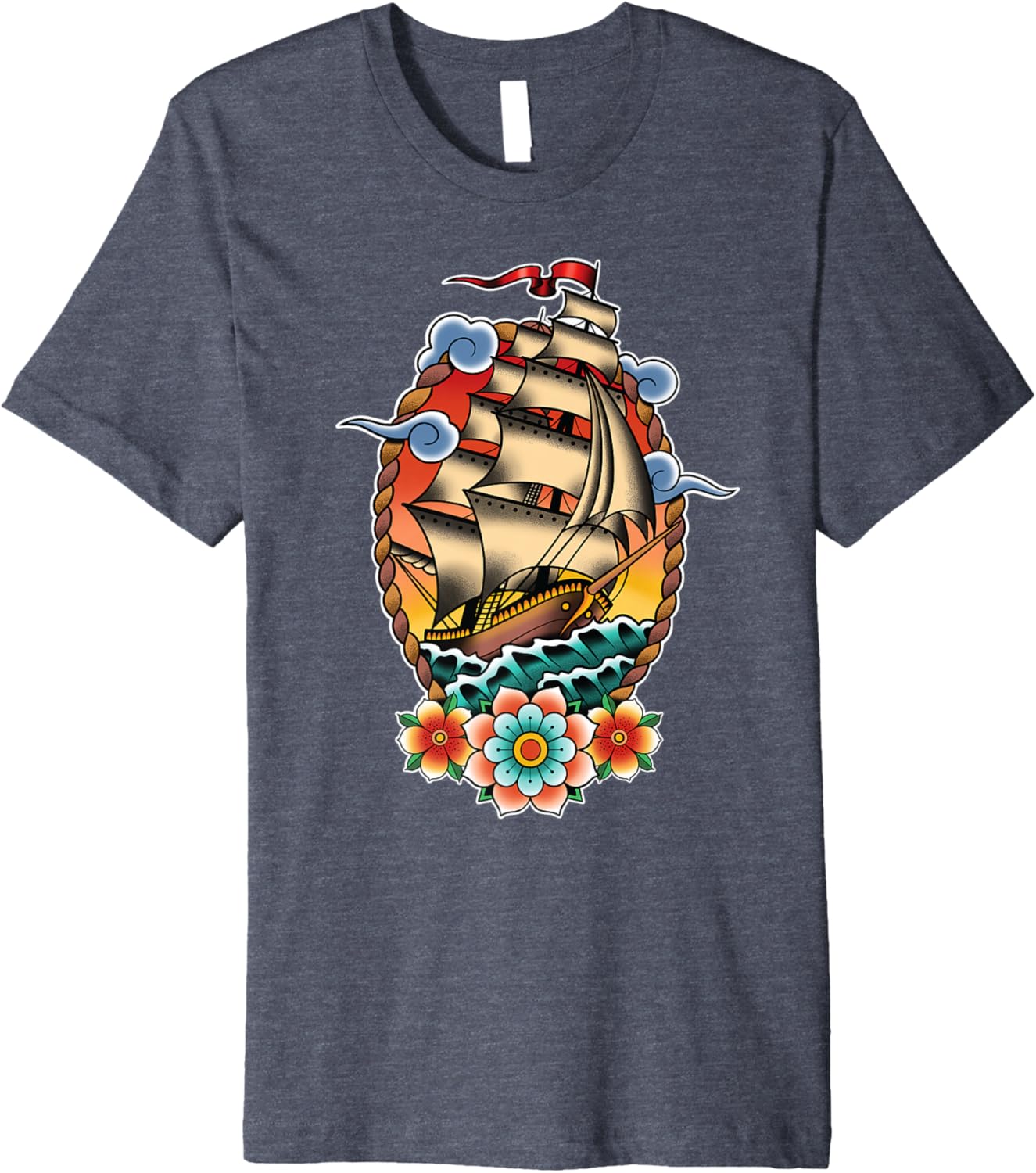 American traditional tattoo t shirt Clearance