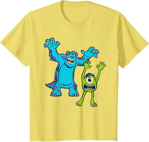 Miniatura 50 de Disney Pixar Monsters University Sulley and Mike T-Shirt Black,Navy Blue,Asphalt Grey,White,Baby Blue,Red,Kelly Green,Olive Green,Lemon
