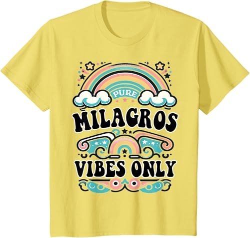 Miniatura 4 de MILAGROS Vibes Only Cute Retro Girls MILAGROS Name T-Shirt