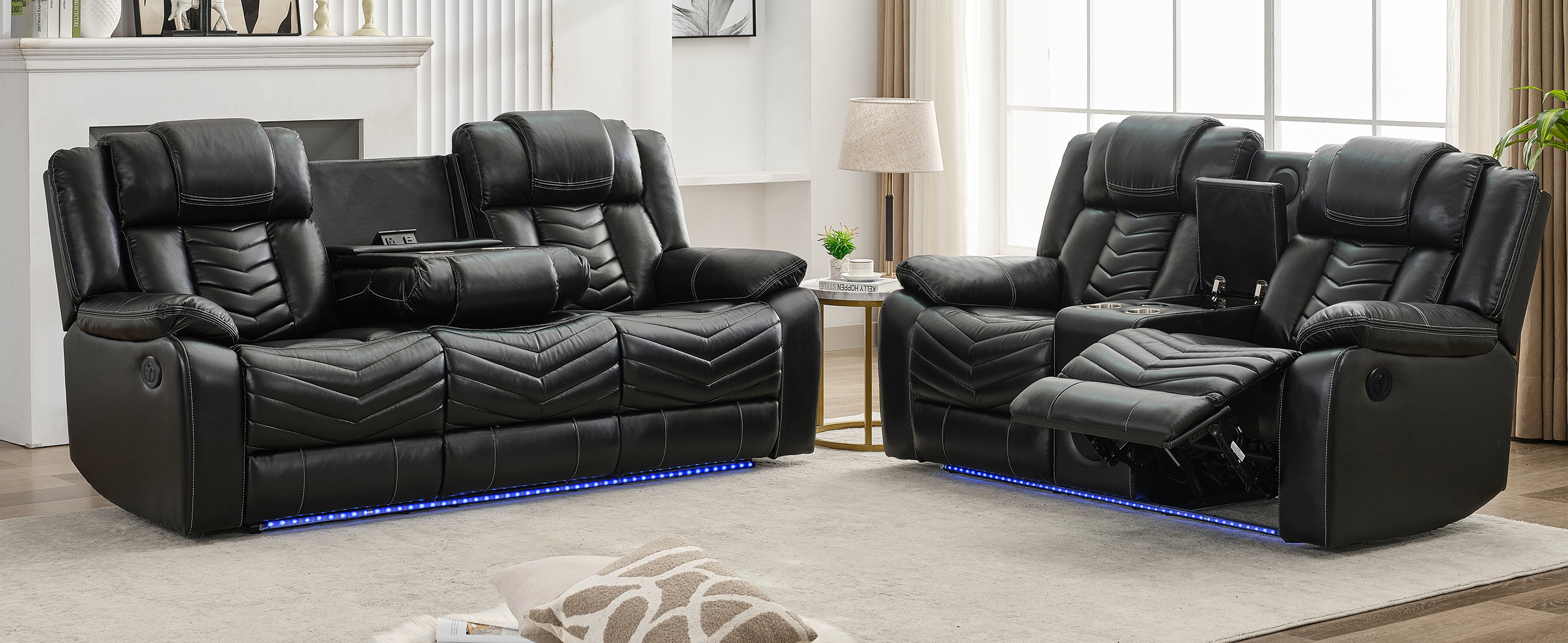リクライニングソファ electric reclining sofa Amazon.com: Power Recliner Sofa Set 5-Seater with Zero Gravity