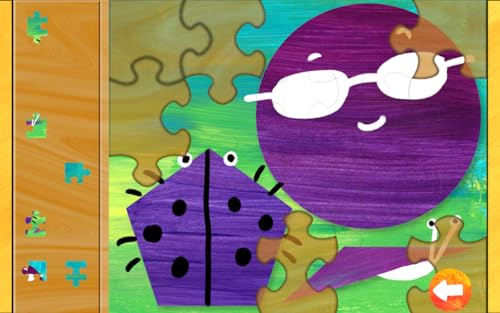 Quebra-cabeças de Formatos para crianças - Círculos, Triângulos, retângulos e muito mais! Jogo de ap