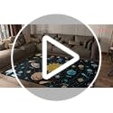 Universe Planet Area Rugs Outer Space Rugs for Boys Bedroom Educational Sofa Floor Mat Galaxy Solar System Theme Throw Rugs for Indoor Outdoor Carpets Crystal Polyester Mats Oversized, 4'5''×6'