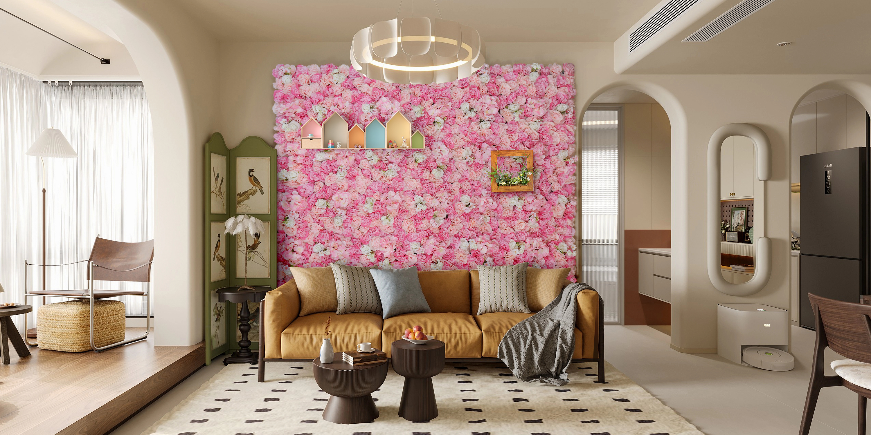ウォールフラワー86 Amazon.com: RIDDSEE Flowers Wall Backdrop 6PCS 16.5x16.5 Inch
