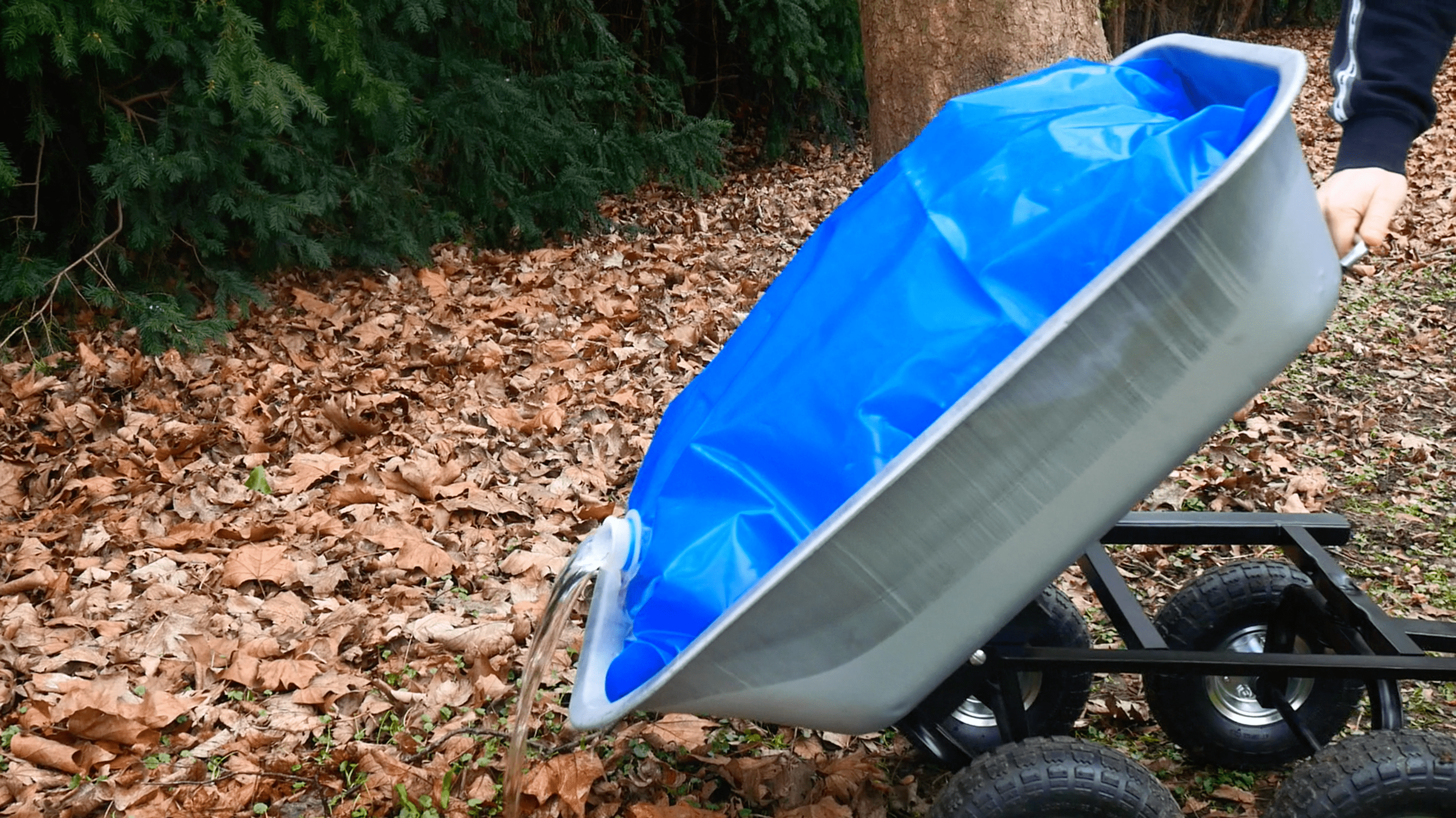 Réservoir D'Eau Pliable 80L Avec Surface Antidérapante - Sac Eau Jardin Camping Animaux 100x70cm Bleu