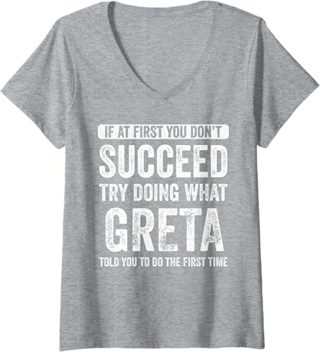 Miniatura 5 de Womens Grata If At First You Dont Succeed Try Doing What Grata V-Neck T-Shirt