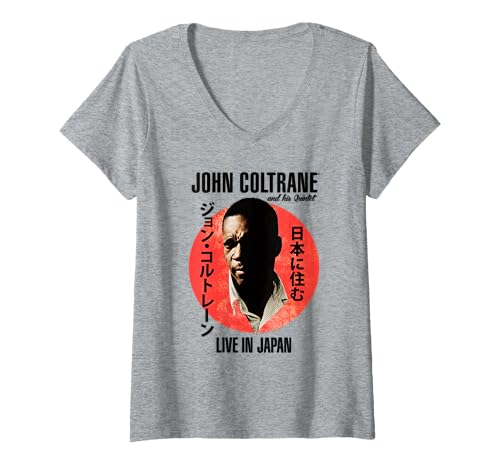 John Coltrane Live In Japan Retrato con negro tipo Camiseta Cuell...