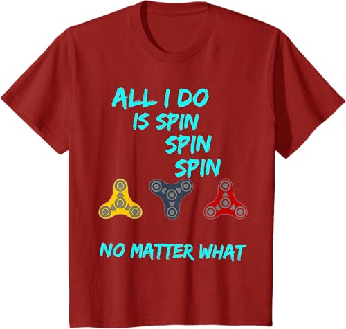 Miniatura 5 de Fidget Spinner All I Do Is Spin Fun T-Shirt Negro,Asfalto,Arándano,Marrón,Verde Oliva
