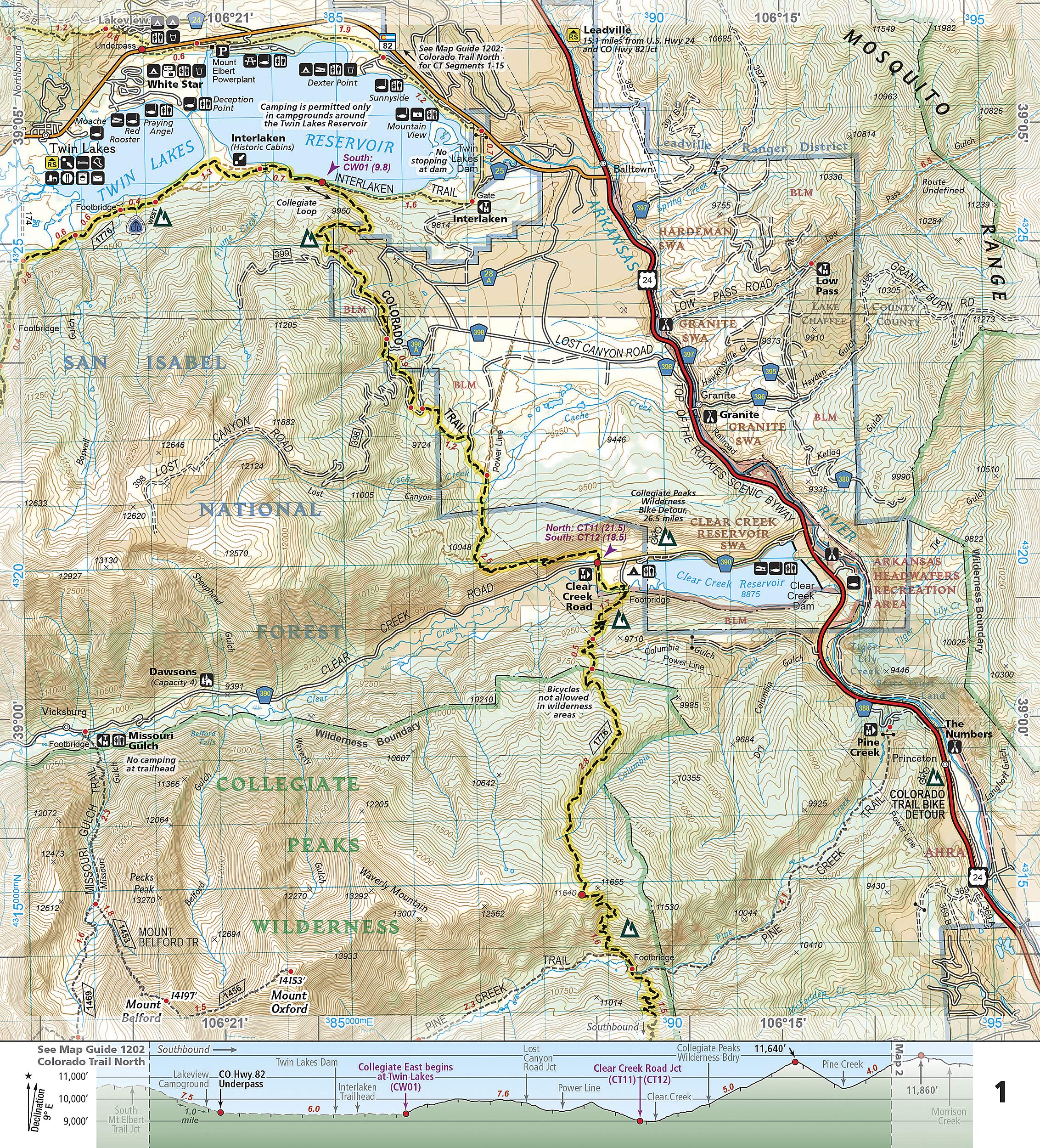 Snapklik.com : Colorado Trail, Collegiate Loop Map