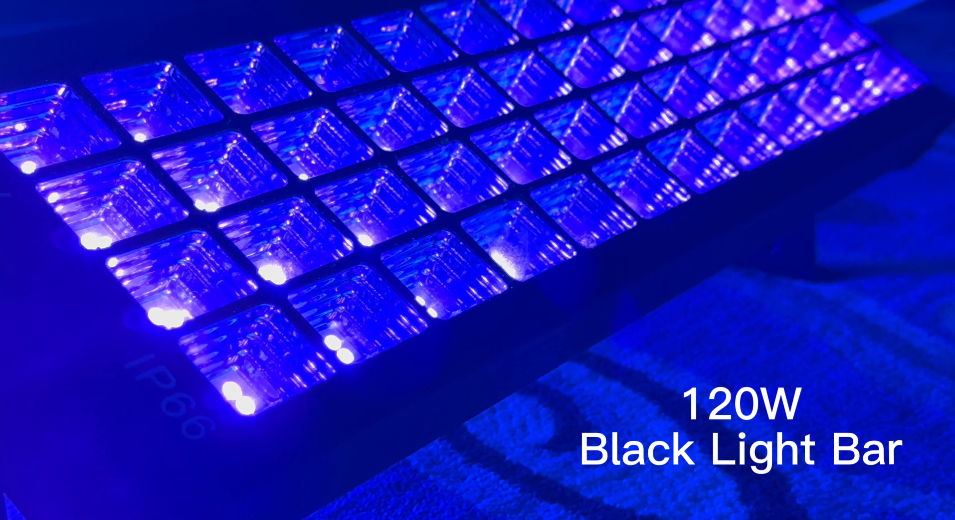 YQNLIFA 120W Waterproof LED Black Lights, 4 Pack Black Light Bar