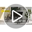 Outsunny 2-Person Outdoor Glider Bench, Patio Double Swing Rocking Chair Loveseat w/Powder Coated Steel Frame for Backyard Garden Porch, Black