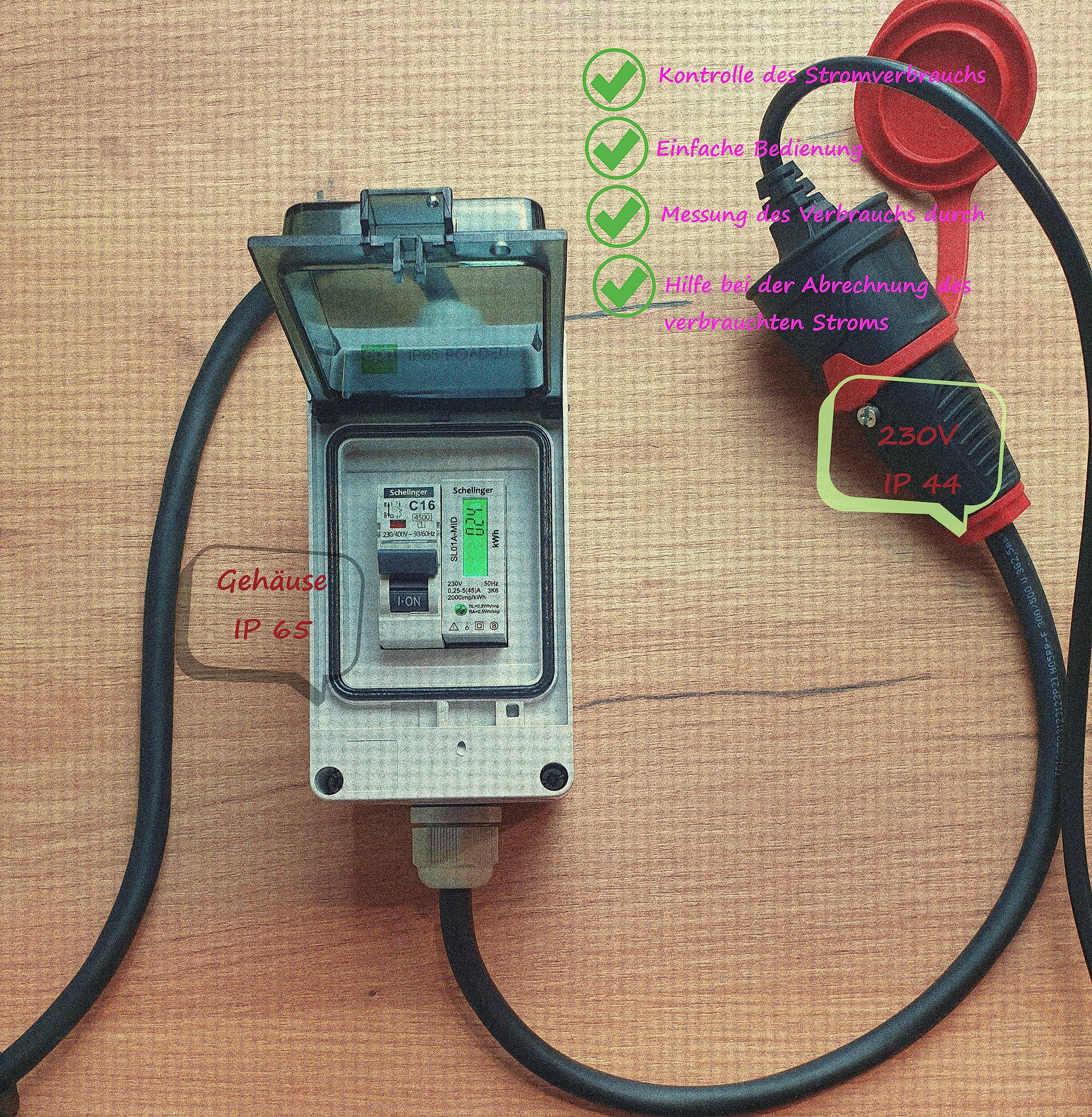 Roau - Adapter Komplett Mit Zähler - Stecker 230V 16A Auf | WhichOne