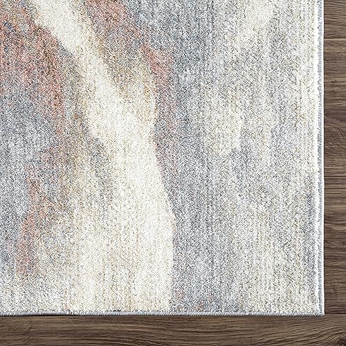 Miniatura 5 de Abani Alfombra contemporánea de 5 x 8 pies (5 pies 3 pulgadas x 7 pies 6 pulgadas), alfombra moderna de alta calidad para comedor, multicolor