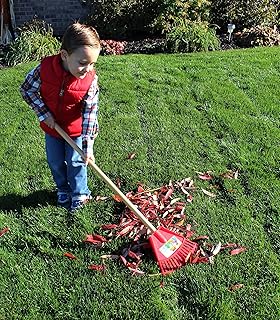 Emsco Group 9049-1AZ Little Diggers Leaf Rake â€“ Child Safe Tool â€“ Garden with Your Kids, Red