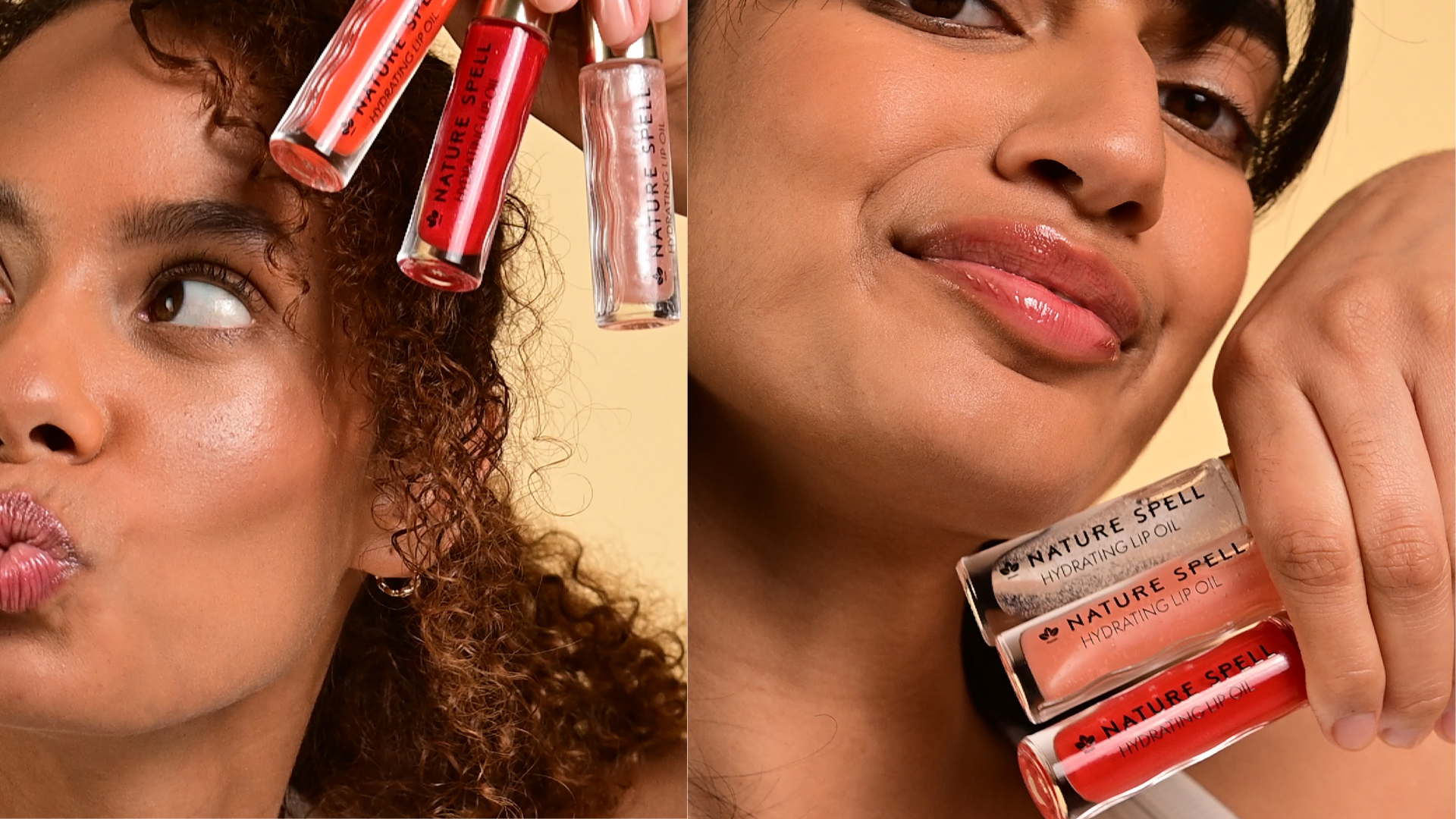 Nature Spell Hydrating Tinted Lip Oil, Shine Finish, Plumping