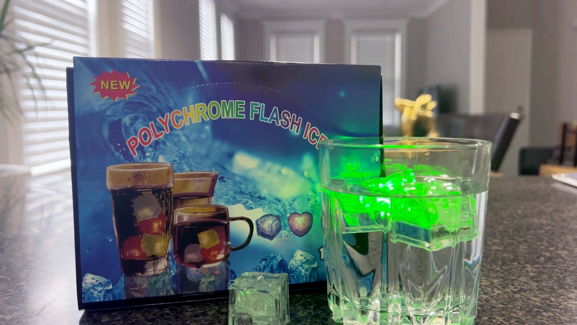 Cubos de hielo LED coloridos 12 piezas impermeables miniatura 7