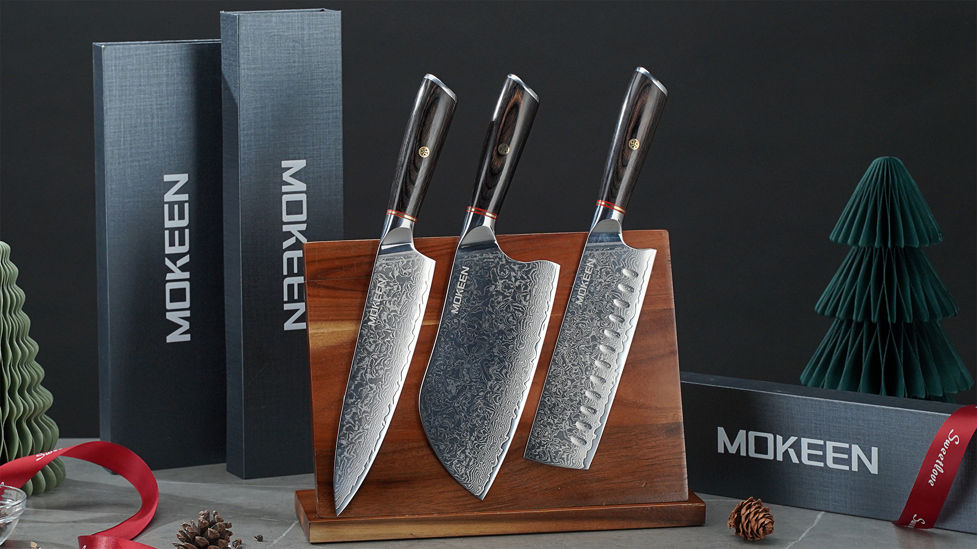 Ｍukku Amazon.com: MOKEEN Cleaver Knife 7 Inch, 67 Layers VG10 Damascus