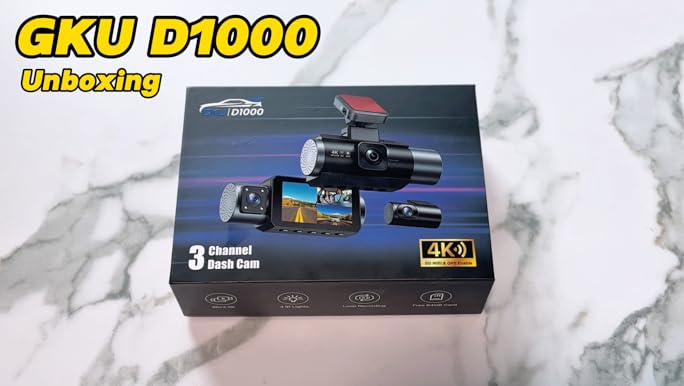 GKU D1000 ドライブレコーダー 4K GKU D1000 3 Channel 5.8GHz WiFi Dash Cam – gkutech
