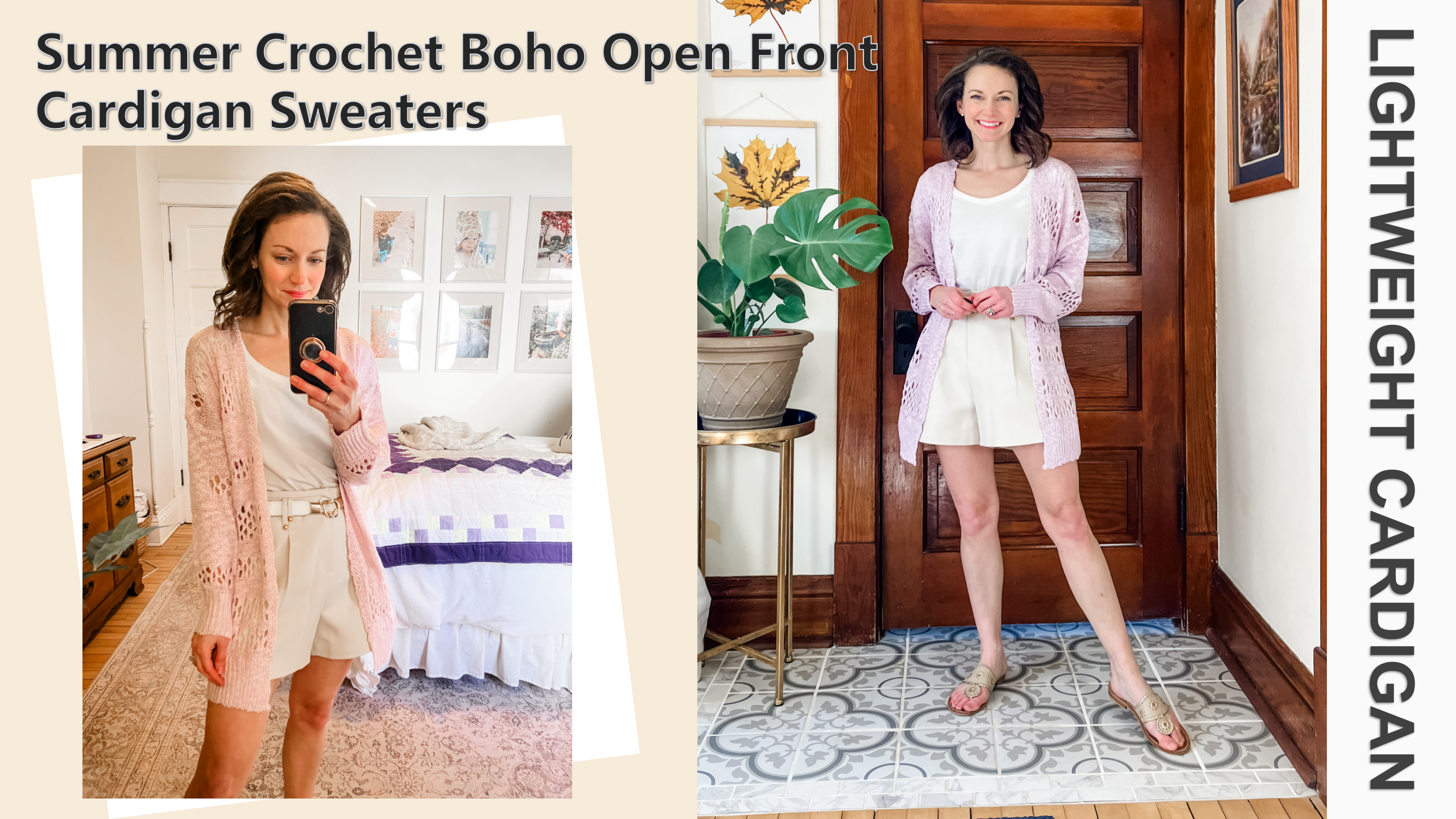 GRECERELLE Women's Lightweight Cardigan Sweater Long Sleeve Open