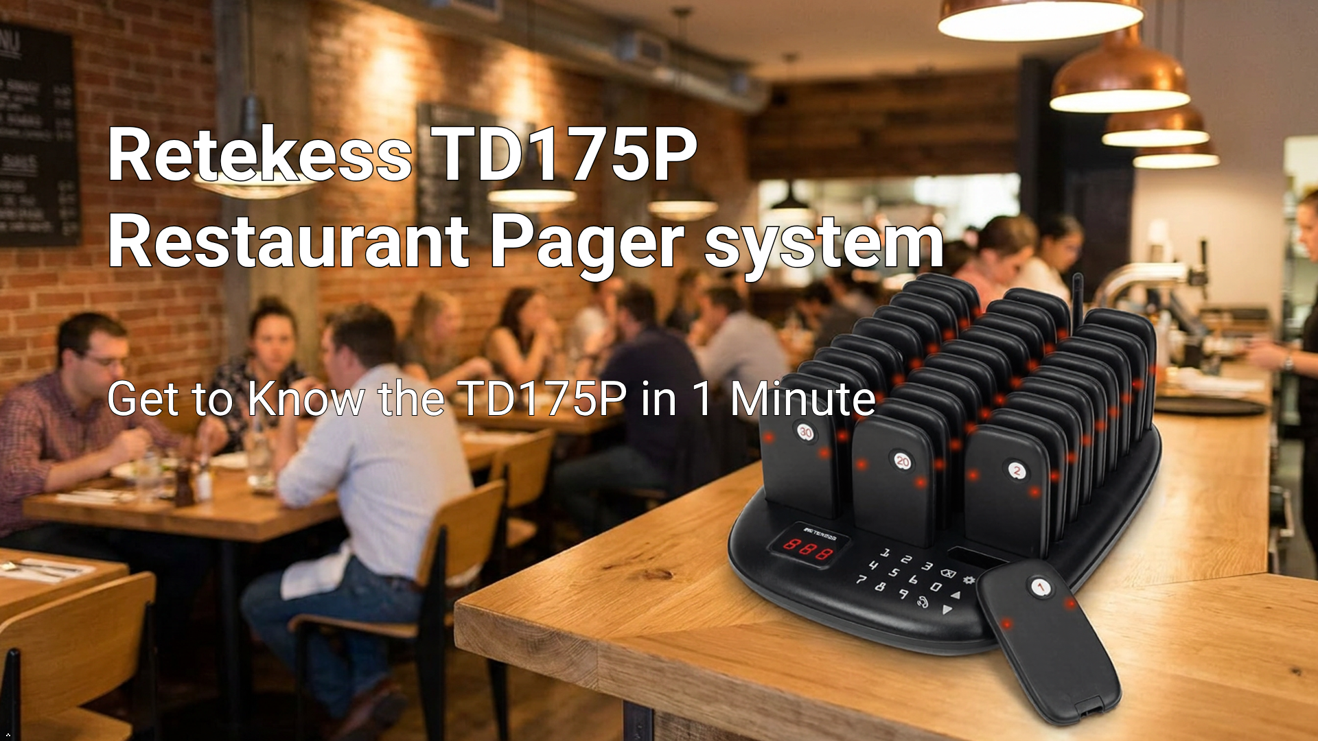 Amazon.com : Retekess TD175P Restaurant Pager System, Buzzers for 