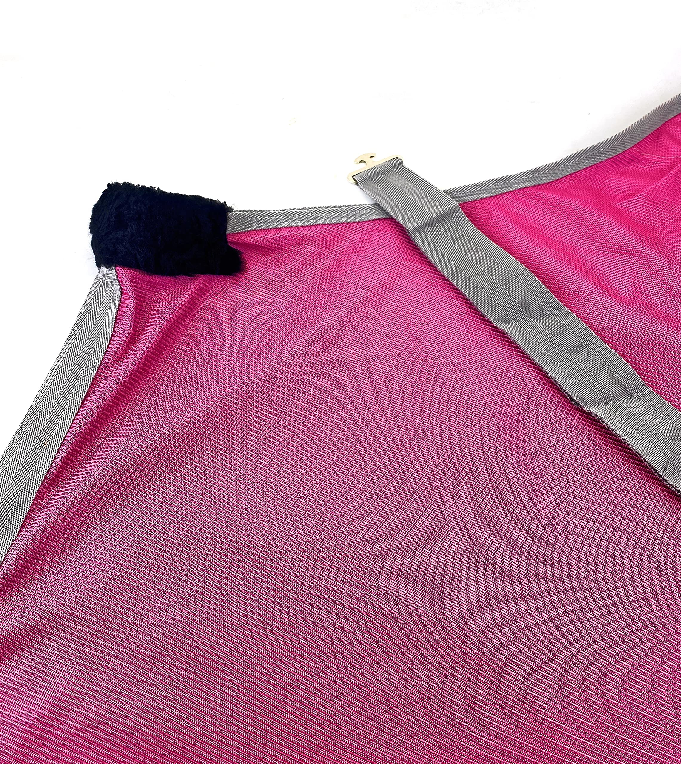 Horses, Manta antimoscas transpirable, modelo Nemesis, esgrima de los rayos solares, red densa de tejido de malla, contra moscas e insectos (135 cm, fucsia)