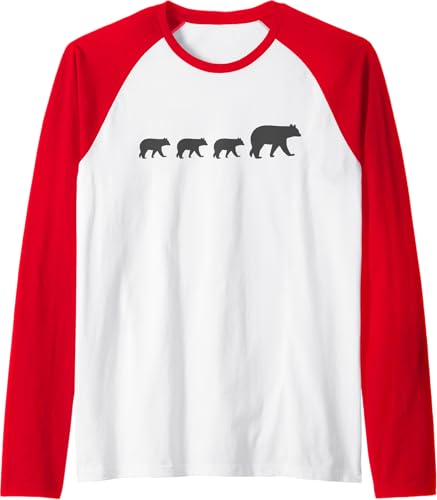 Miniatura 13 de Mama Bear Three Cubs Cute Mothers Day Gift Raglan Baseball Tee Black/White,Dark Heather Grey/White,Navy Blue/White,Royal
