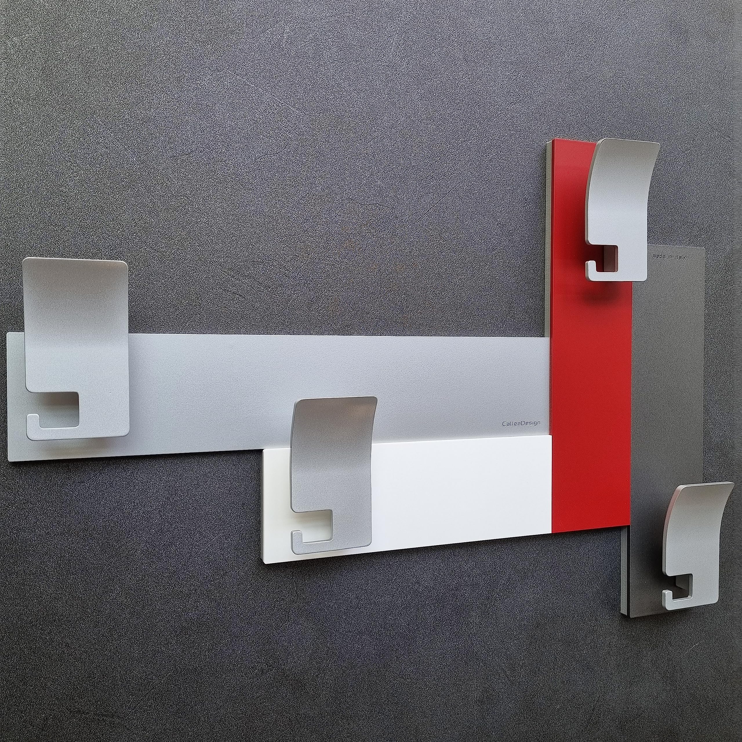 CalleaDesign - Appendiabiti da parete 80 rubino - Collezione Stripes