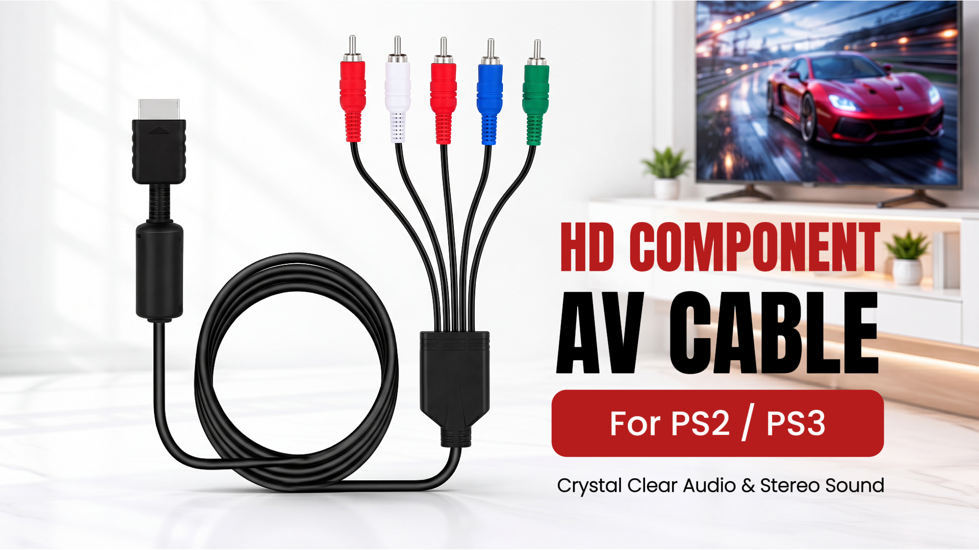 Amazon.com: Mcbazel Component HD AV Cable for PS2/PS3/PS3 Slim