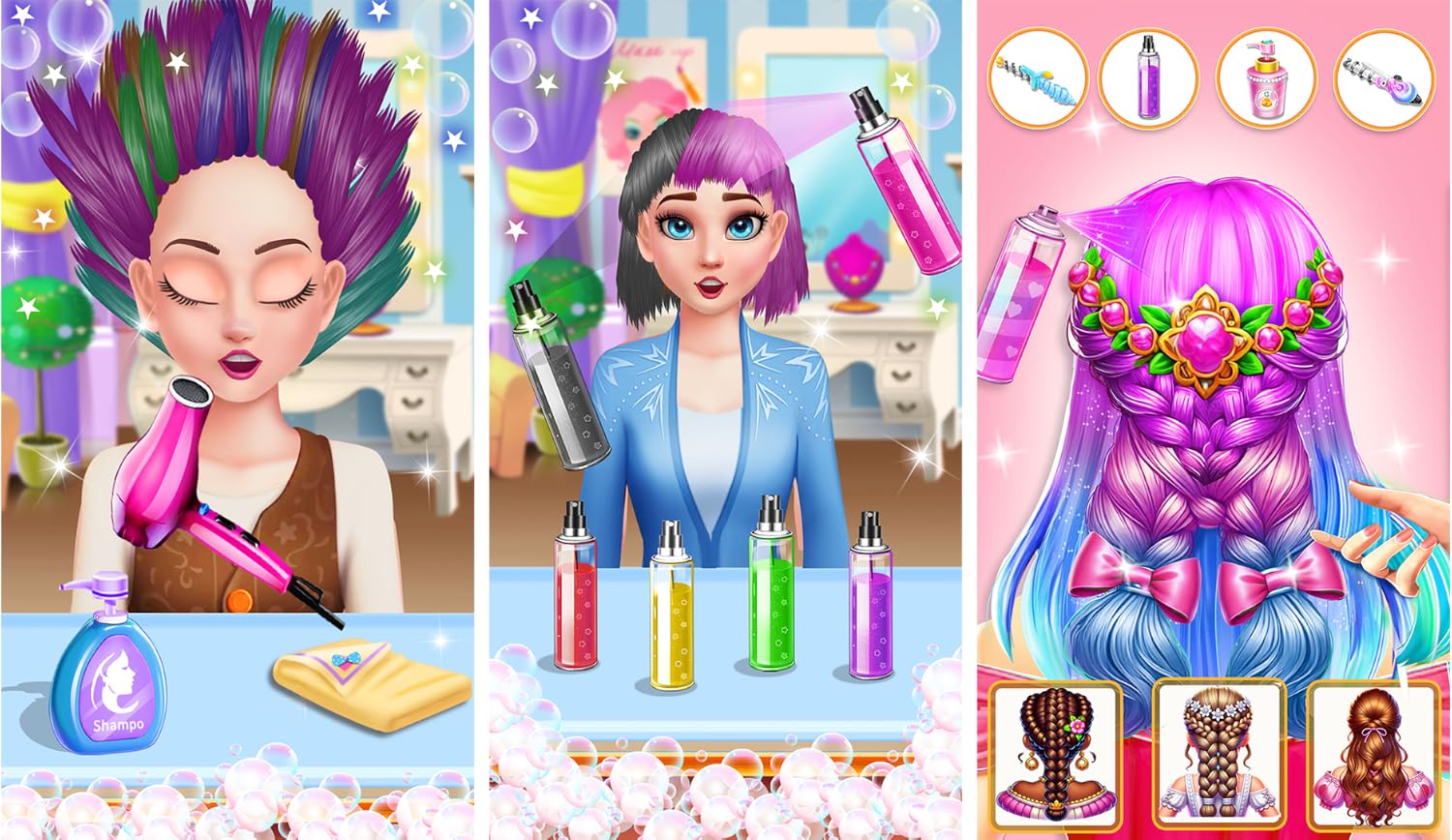 Jeu de Salon de Coiffure pour Filles – Maquillage de Princesse - Détails et caractéristiques