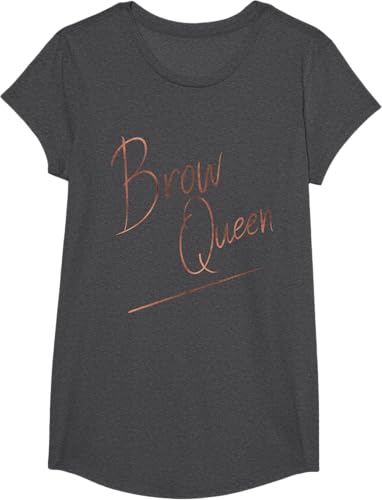 Miniatura 39 de Brow Queen Ombre - Camiseta de escritura a mano, regalo para artista de maquillaje, Negro, S Negro,Azul Marino,Blanco,Plateado,Marrón,Limón,Jaspeado