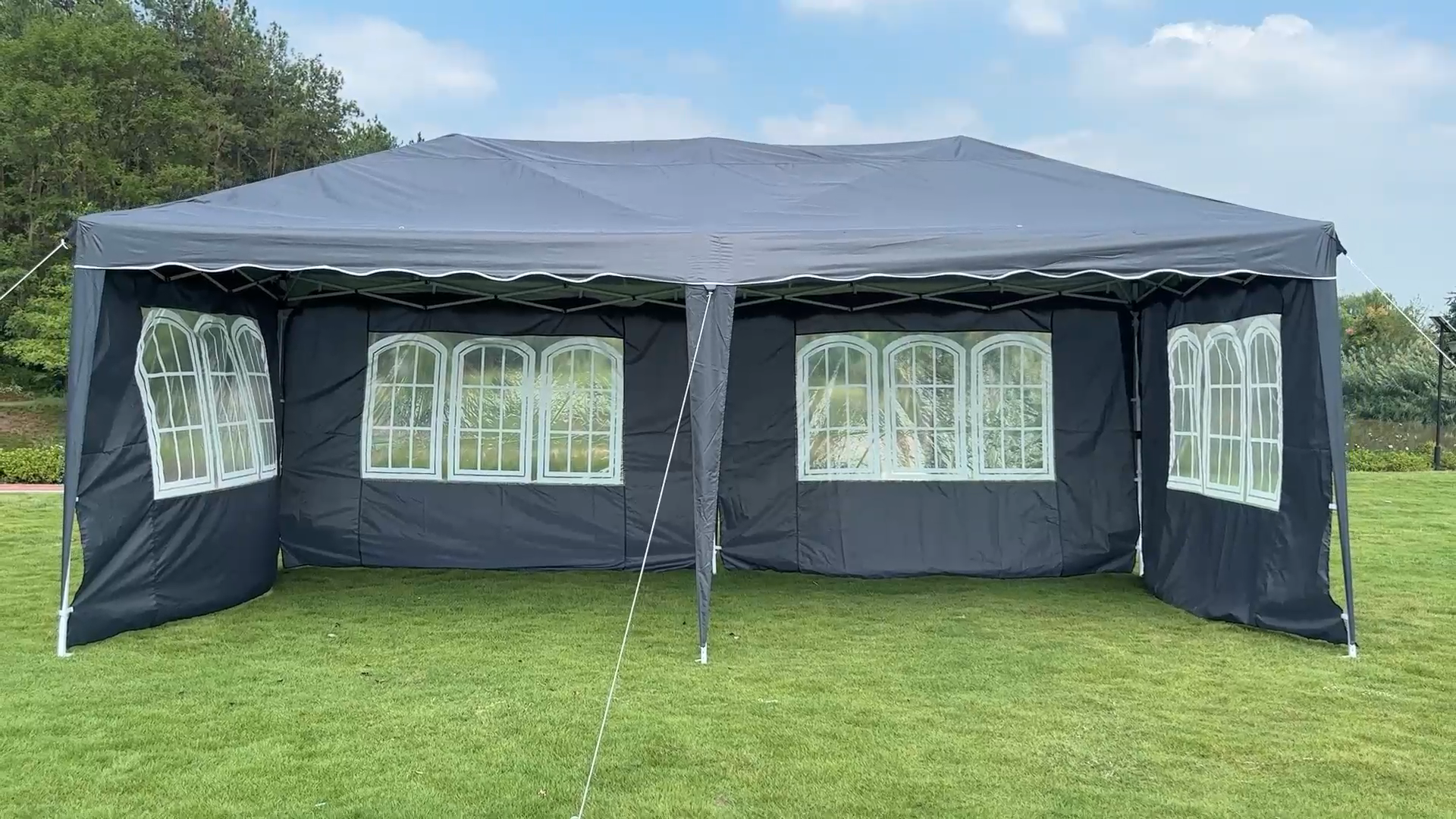 RELAX4LIFE Pavillon 3x6 M – Faltzelt Mit 6 Seitenwänden, Wasserabweisend & UV-Schutz 50+, Perfekt Für Gartenparty