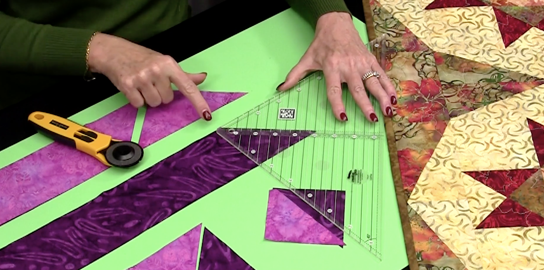 Triangle Quilt Ruler Rack 60 Degree Triangle Ruler For Quilting Creative Grids CGRT90 Quarter ...