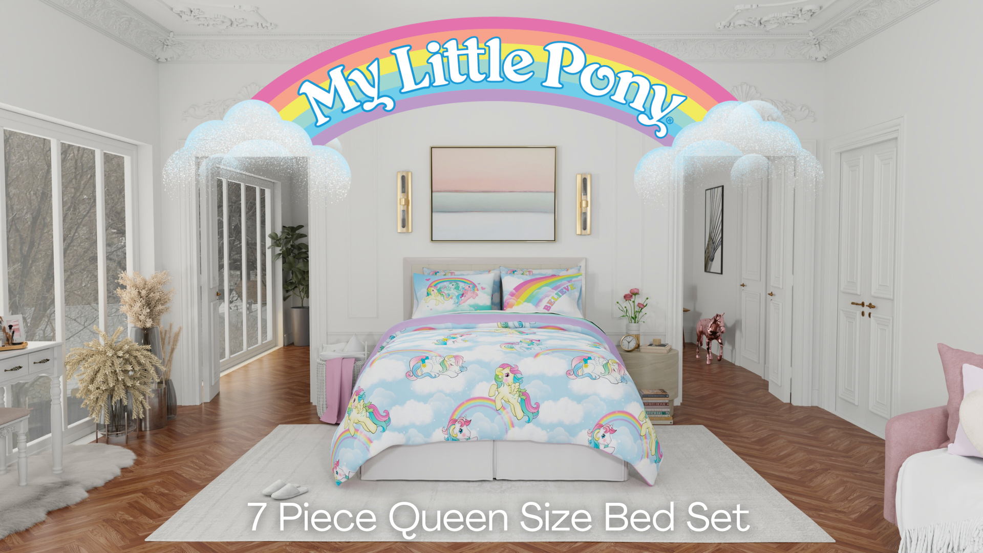My little pony シーツセット My Little Pony Rainbow Power Single/Double/Queen/King Bed