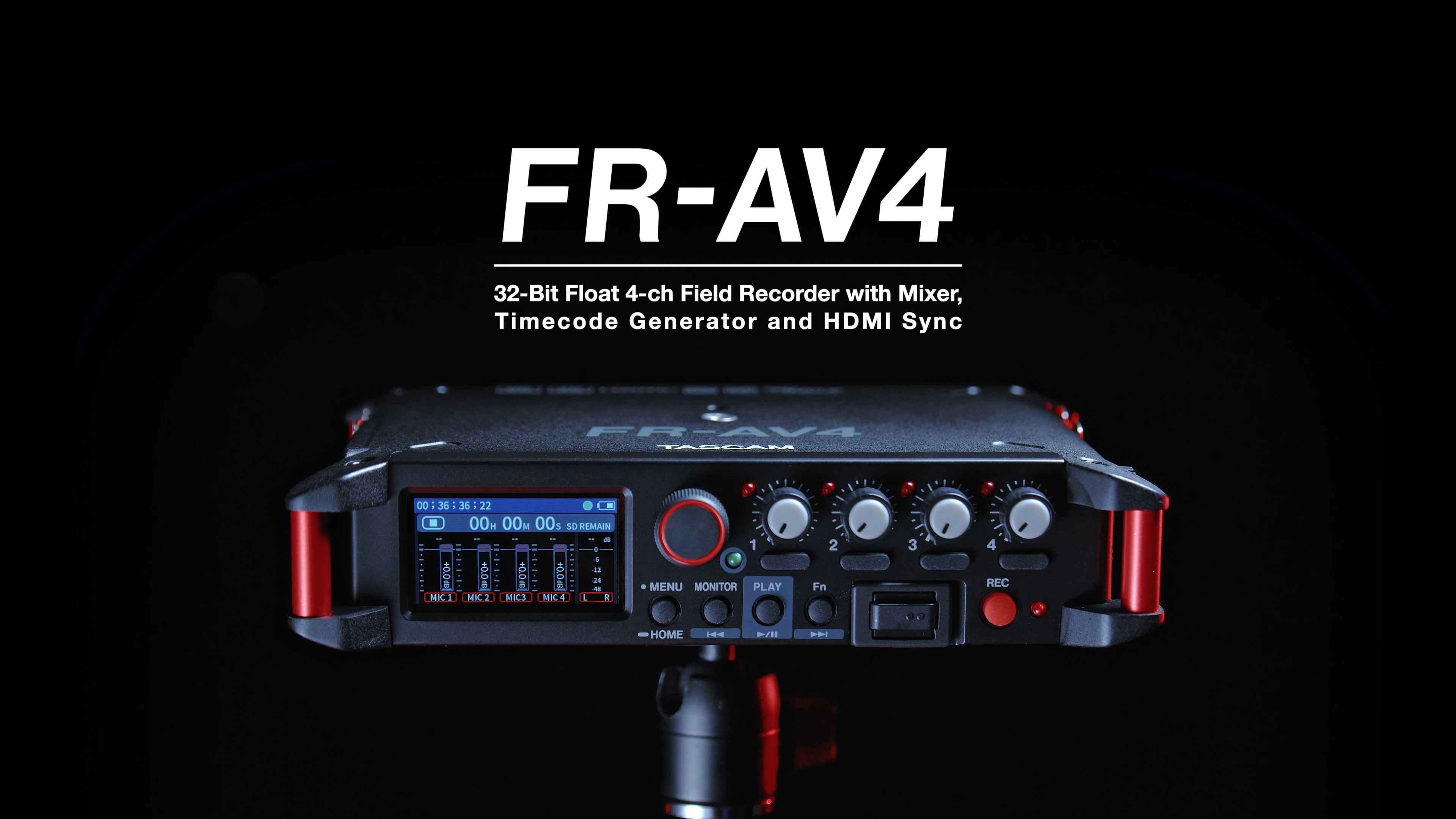 Amazon.com: TASCAM FR-AV4 4-Channel 32-Bit Float Field Recorder