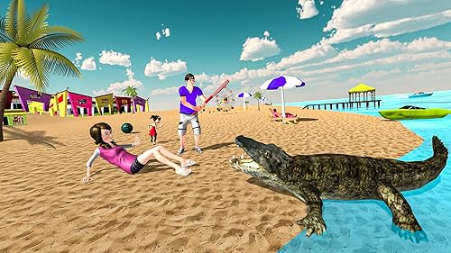 Angry Crocodile Scary Attack Wild Alligator & Komodo Dragon
