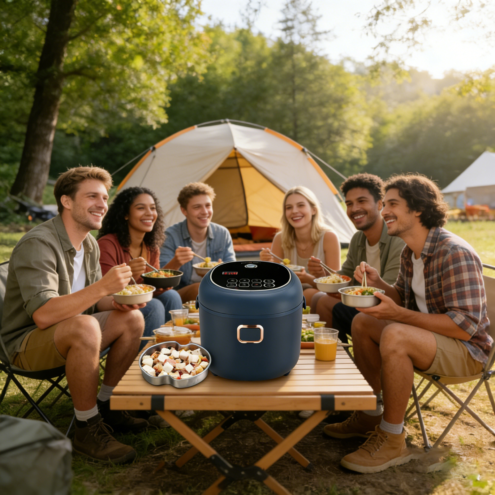 Amazon.com: AMIEROUS 12V/24V/110V Rice Cooker Mini 2L Portable