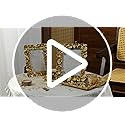 Gold Picture Frames 4x6 Vintage Gold Frame, Ornate Leaf Textured Hand-Crafted Resin with Glass Front Antique Photo Frame for Tabletop Display, Retro Design Home Decor