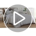 MarCielo 3-Piece 100% Cotton White Striped Quilt Set with Botanical Edge Embroidery TC(Sakura White,King(106" X 98"))